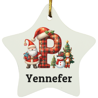 Personalized Initial Star Ornament – Unique Keepsake