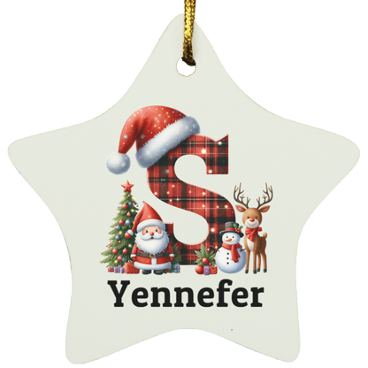Personalized Initial Star Ornament – Unique Keepsake