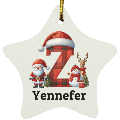 Personalized Initial Star Ornament – Unique Keepsake