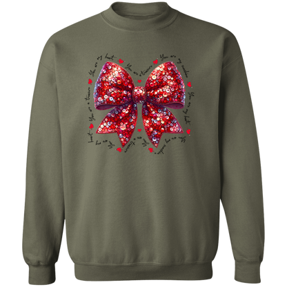 Valentine's Day You Are My Sunshine Coquette Bow Sweatshirt