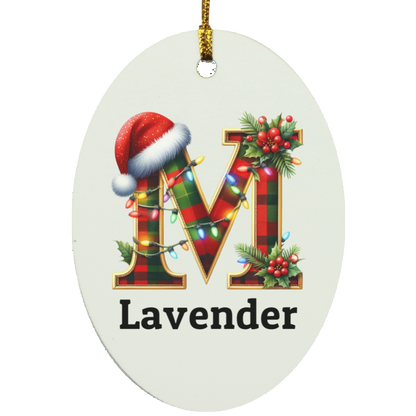 Personalized Initial Name Oblong Ornament – Meaningful Keepsake Gift