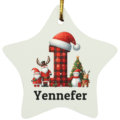 Personalized Initial Star Ornament – Unique Keepsake