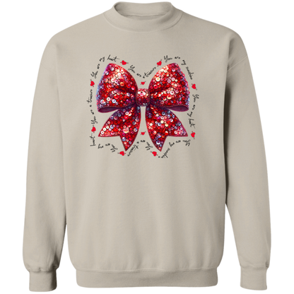 Valentine's Day You Are My Sunshine Coquette Bow Sweatshirt