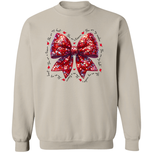 Valentine's Day You Are My Sunshine Coquette Bow Sweatshirt