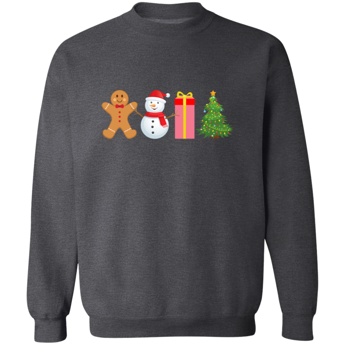 Gingerbread, Snowman, Present, Tree Unisex Sweatshirt – Cozy Holiday Style