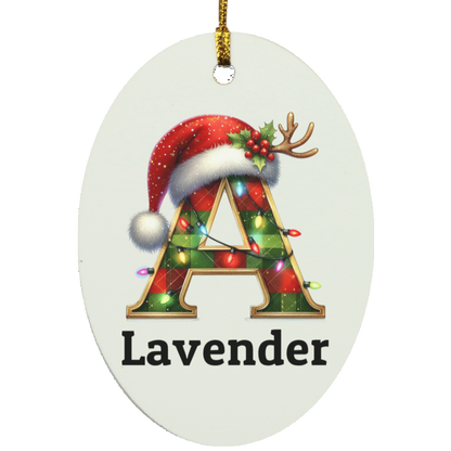 Personalized Initial Name Oblong Ornament – Meaningful Keepsake Gift