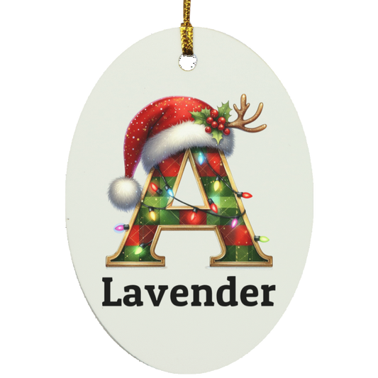 Personalized Initial Name Oblong Ornament – Meaningful Keepsake Gift