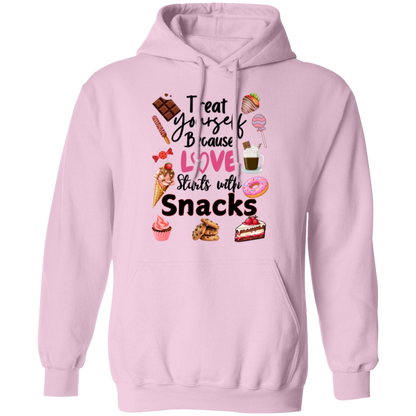 Treat Yourself Because Love Starts with Snacks Valentine's Day Unisex T-Shirt/Sweatshirt/Hoodie