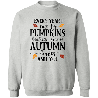 Fall Vibes Sweatshirt – Pumpkins, Bonfires, S'mores & Autumn Comfort