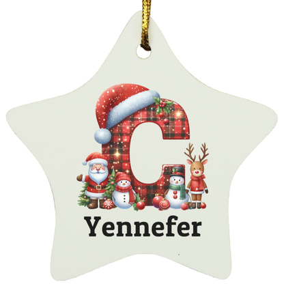 Personalized Initial Star Ornament – Unique Keepsake