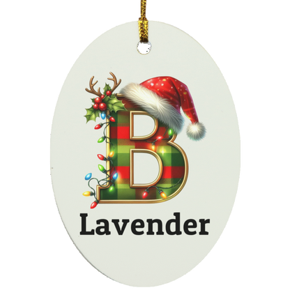 Personalized Initial Name Oblong Ornament – Meaningful Keepsake Gift