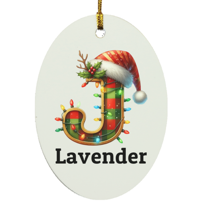Personalized Initial Name Oblong Ornament – Meaningful Keepsake Gift