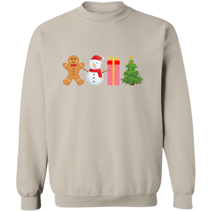 Gingerbread, Snowman, Present, Tree Unisex Sweatshirt – Cozy Holiday Style