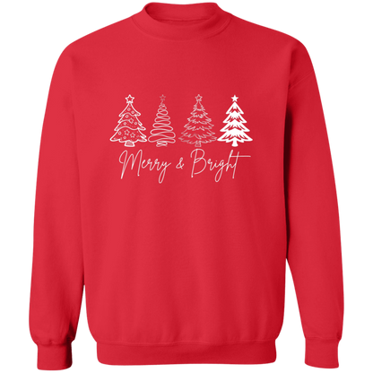Merry & Bright Trees Unisex Sweatshirt – Festive Holiday Style
