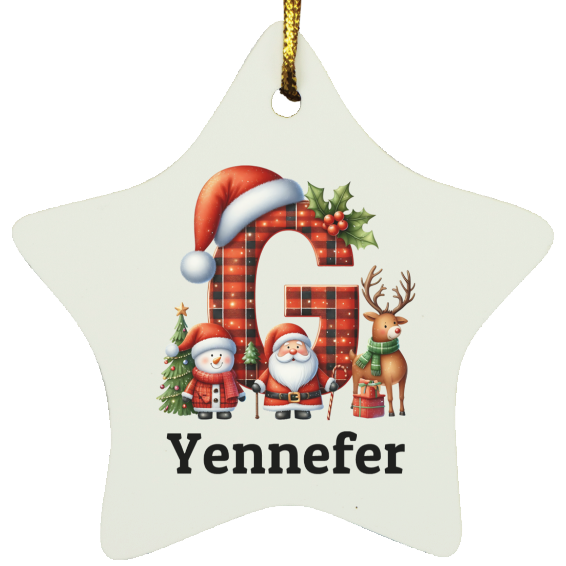 Personalized Initial Star Ornament – Unique Keepsake