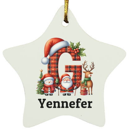 Personalized Initial Star Ornament – Unique Keepsake