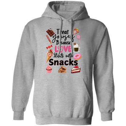 Treat Yourself Because Love Starts with Snacks Valentine's Day Unisex T-Shirt/Sweatshirt/Hoodie