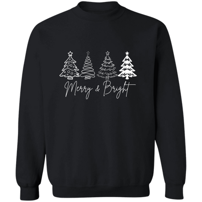 Merry & Bright Trees Unisex Sweatshirt – Festive Holiday Style