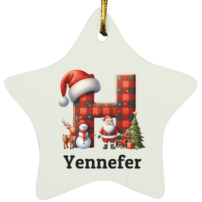 Personalized Initial Star Ornament – Unique Keepsake