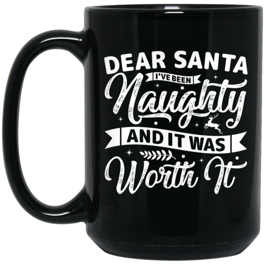 Christmas Dear Santa 15oz Black Mug