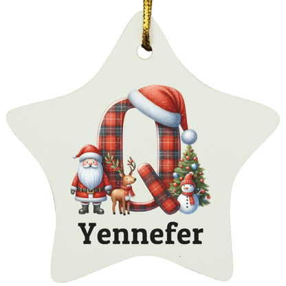 Personalized Initial Star Ornament – Unique Keepsake