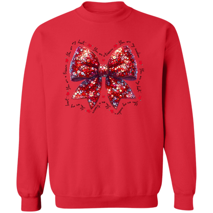 Valentine's Day You Are My Sunshine Coquette Bow Sweatshirt