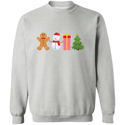 Gingerbread, Snowman, Present, Tree Unisex Sweatshirt – Cozy Holiday Style