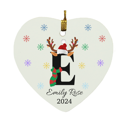 Personalized Initial Name Ornament – Unique Holiday Keepsake