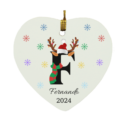 Personalized Initial Name Ornament – Unique Holiday Keepsake