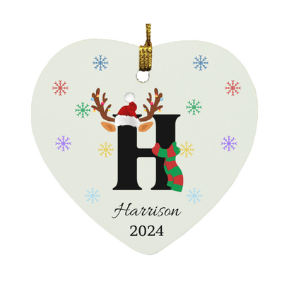 Personalized Initial Name Ornament – Unique Holiday Keepsake