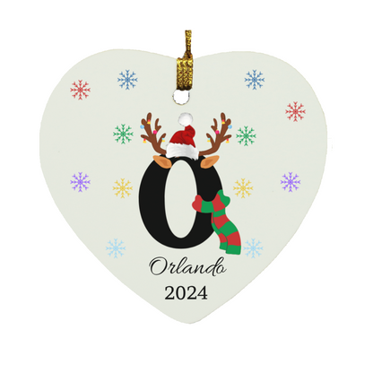Personalized Initial Name Ornament – Unique Holiday Keepsake