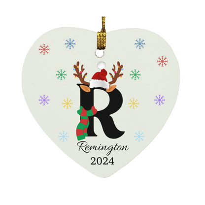 Personalized Initial Name Ornament – Unique Holiday Keepsake