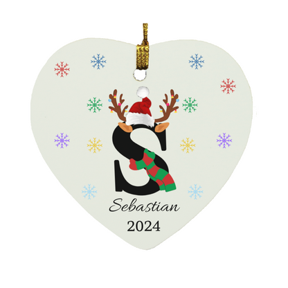 Personalized Initial Name Ornament – Unique Holiday Keepsake