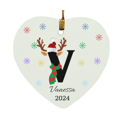 Personalized Initial Name Ornament – Unique Holiday Keepsake