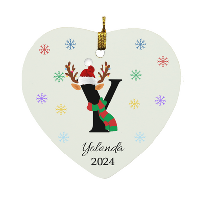 Personalized Initial Name Ornament – Unique Holiday Keepsake