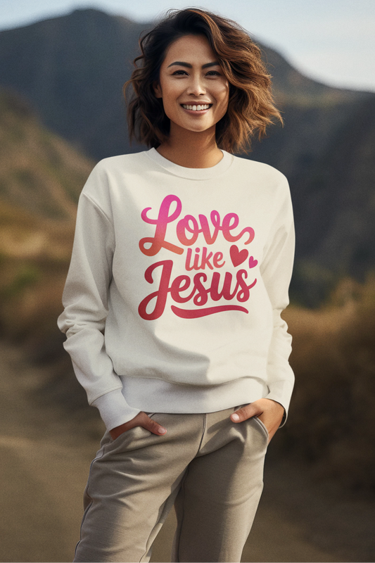 Retro Love like Jesus Valentine's Day Sweatshirt