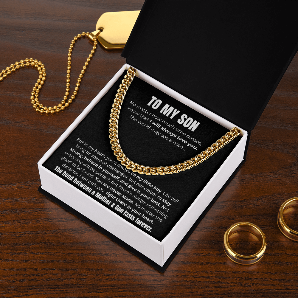 To My Son, The Bond Between A Mother & Son Cuban Link Chain