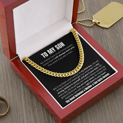 To My Son, The Bond Between A Mother & Son Cuban Link Chain