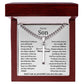 To My Son - Cuban Chain with Artisan Necklace - WHT