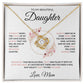 To My Beautiful Daughter Love Knot Necklace - Love Mom