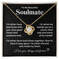 To My Beautiful Soulmate Love Knot Necklace – A Symbol of Eternal Love