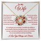 To My Wife, Meeting You Was Fate Love Knot Necklace - Valentine's Day