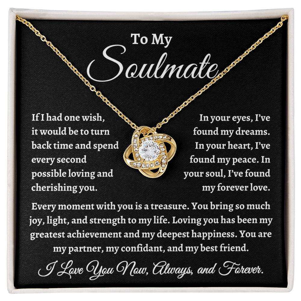 To My Soulmate Necklace – Romantic Love Knot Gift
