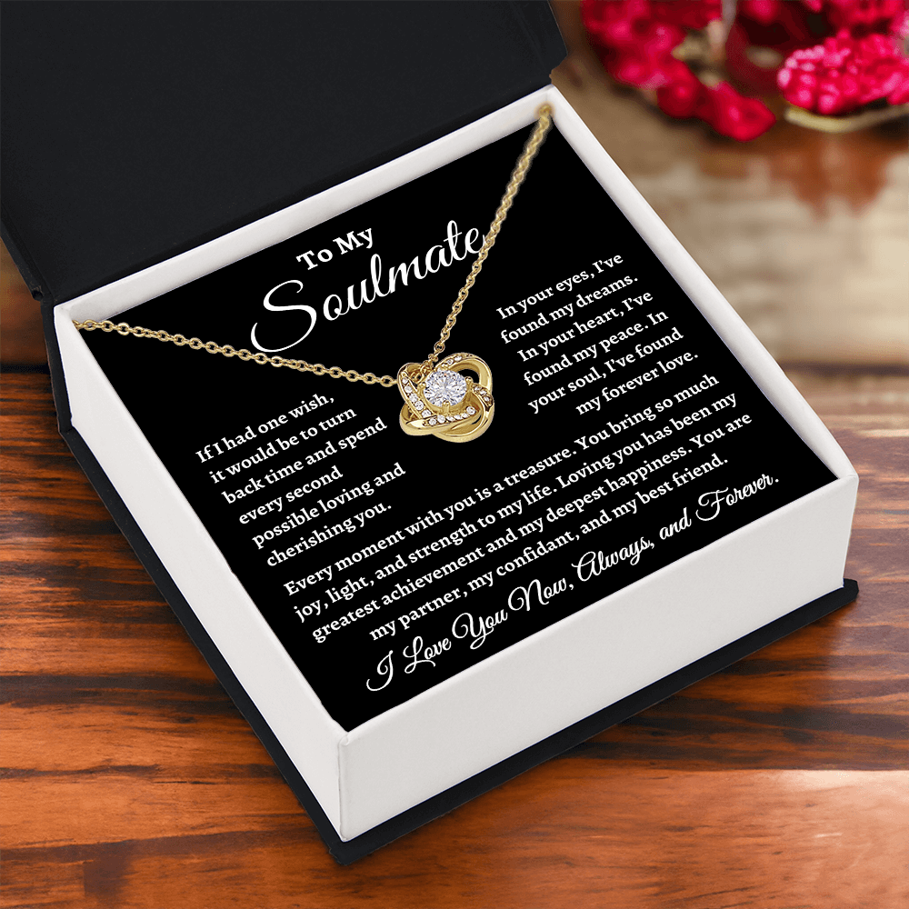 To My Soulmate Necklace – Romantic Love Knot Gift