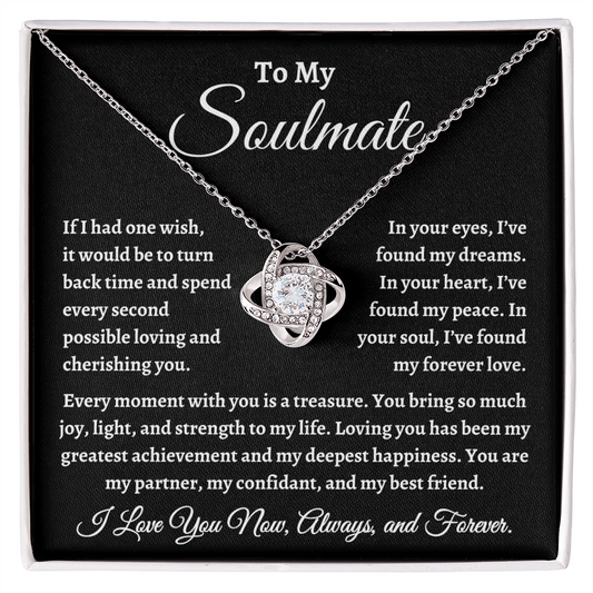 To My Soulmate Necklace – Romantic Love Knot Gift