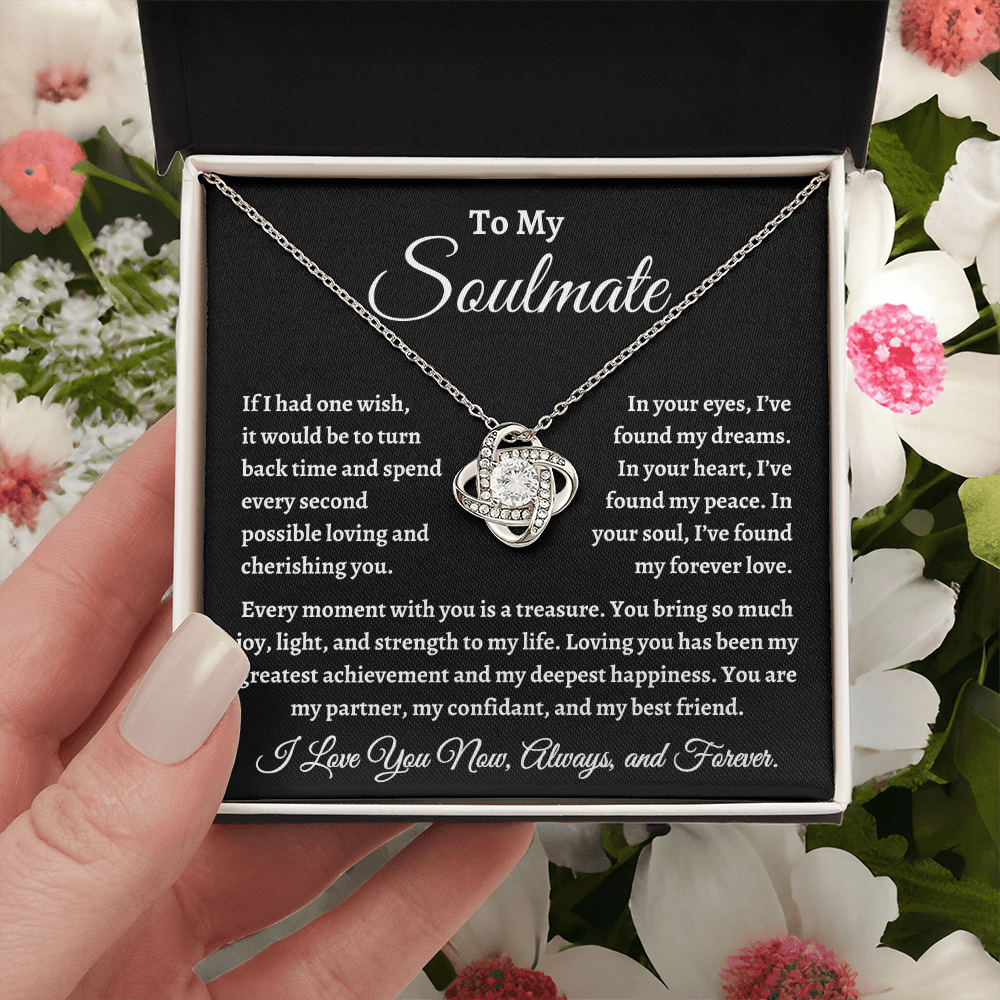 To My Soulmate Necklace – Romantic Love Knot Gift