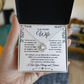 To My Beautiful Wife Love Knot Necklace - I Love You, Always & Forever - Valentine's Day