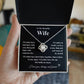 To My Beautiful Wife Love Knot Necklace - Valentine's Day