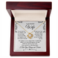 To My Beautiful Wife Love Knot Necklace - I Love You, Always & Forever - Valentine's Day