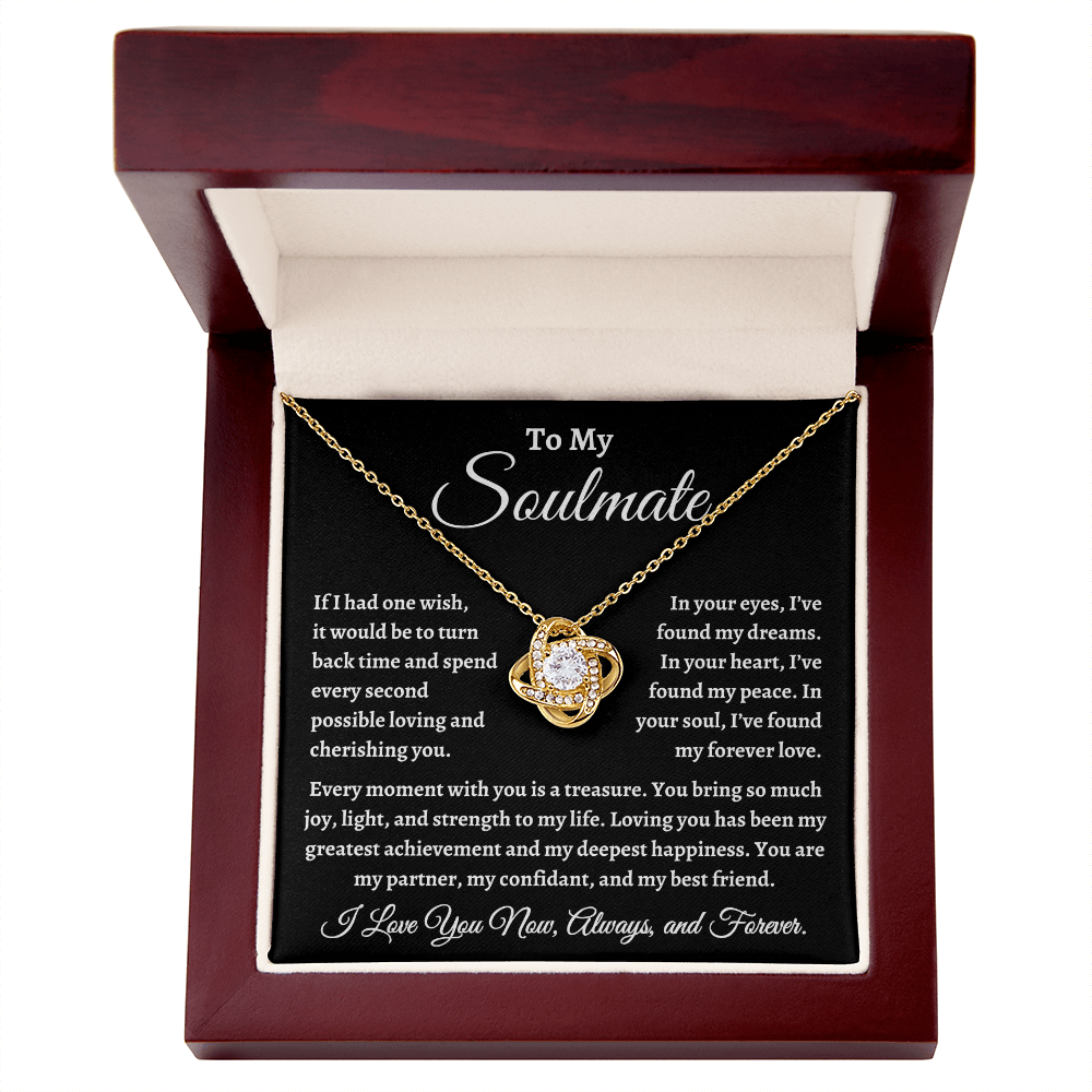 To My Soulmate Necklace – Romantic Love Knot Gift